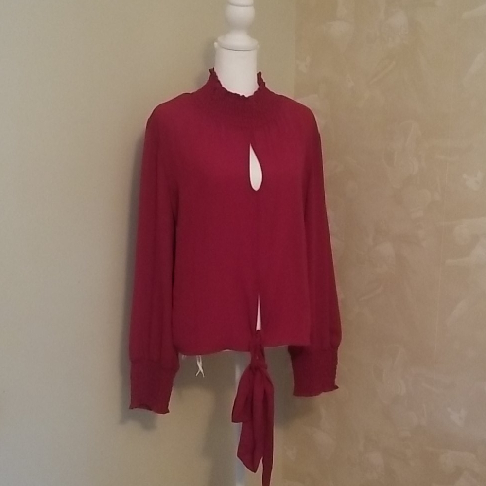 Burgundy Venus Blouse